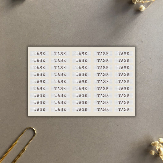 "Task" Paper Scrap Style