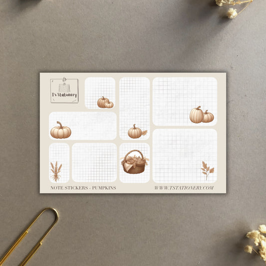 Gold Foil "Pumpkin Notes" Sticker Sheet