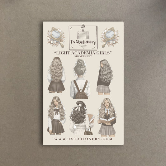 "Light Academia Girls" Sticker Sheet