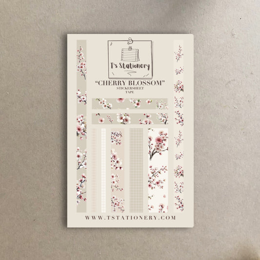 "Cherry Blossom" Sticker Sheet Tape