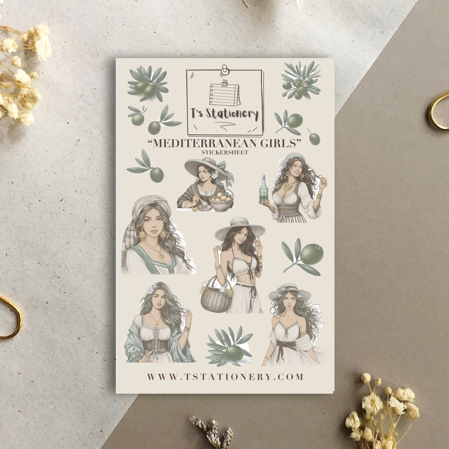 "Mediterranean Girls" Sticker Sheet