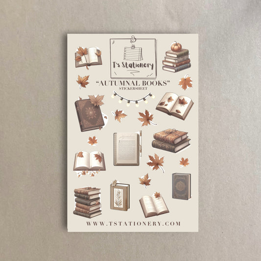 "Autumnal Books" Sticker Sheet