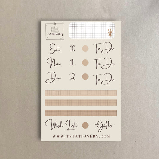 Gold Foil "Fall Planner 2024" Sticker Sheet