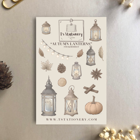 "Autumn Candles"  Sticker Sheet
