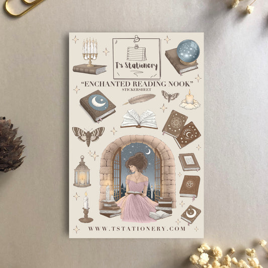 "Enchanted Reading Nook"  Sticker Sheet