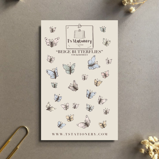 "Pastel Butterflies"  Sticker Sheet