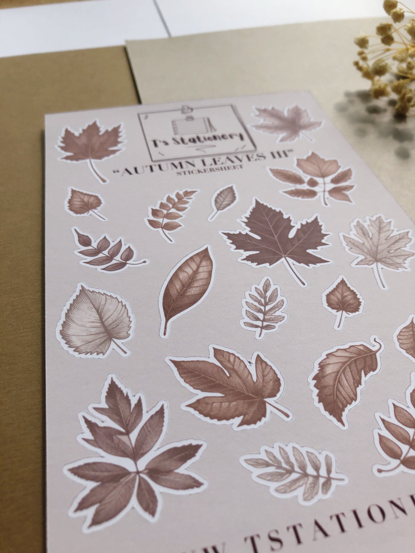 "Autumn Leaves 3" Sticker Sheet