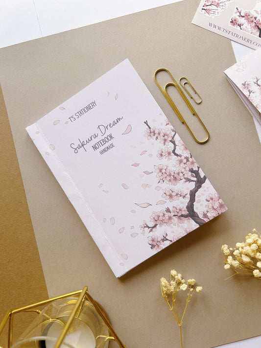"Sakura Dream" Handmade DIN A6 Notebook