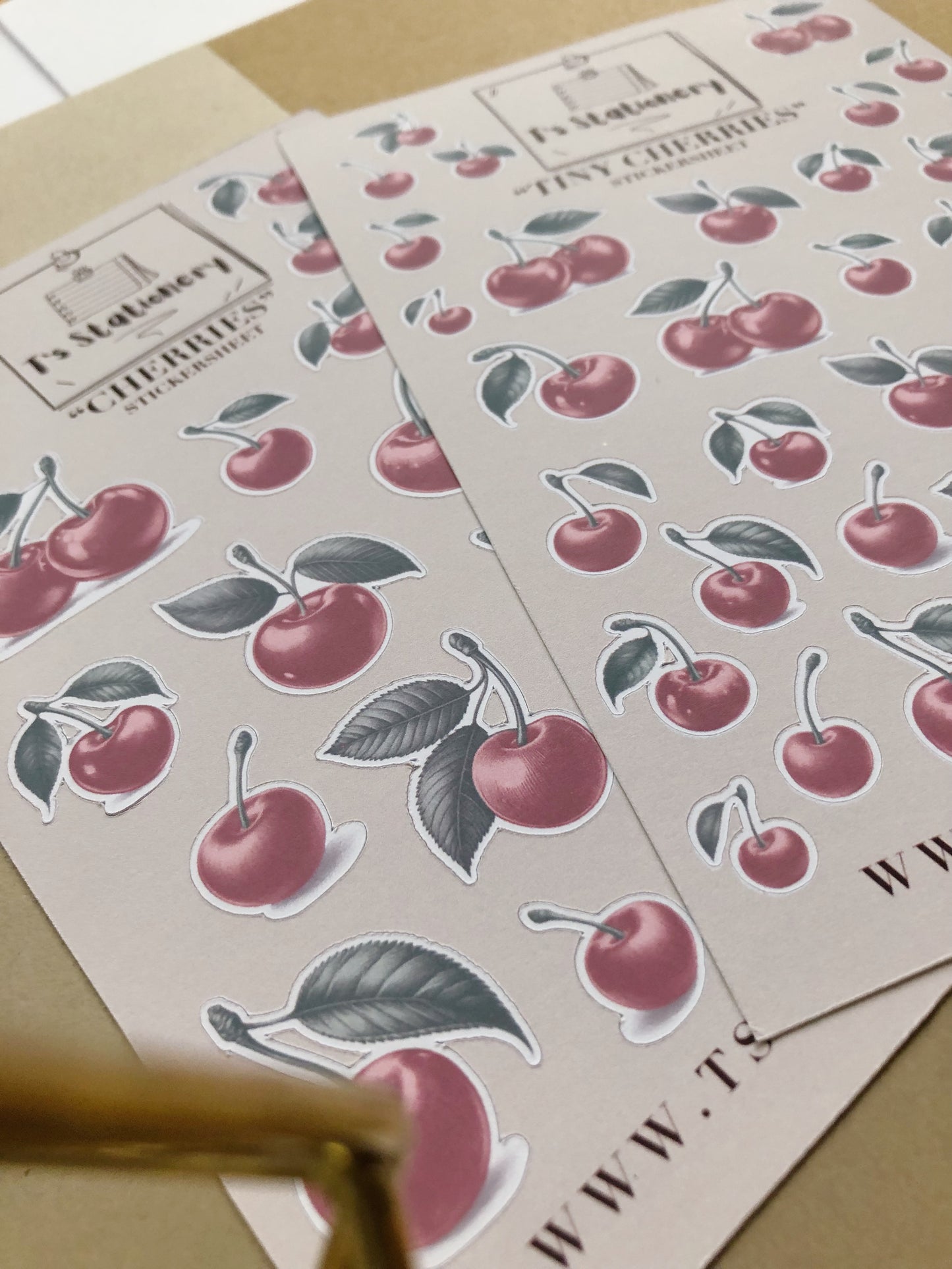 "Cherries" Sticker Sheet Set