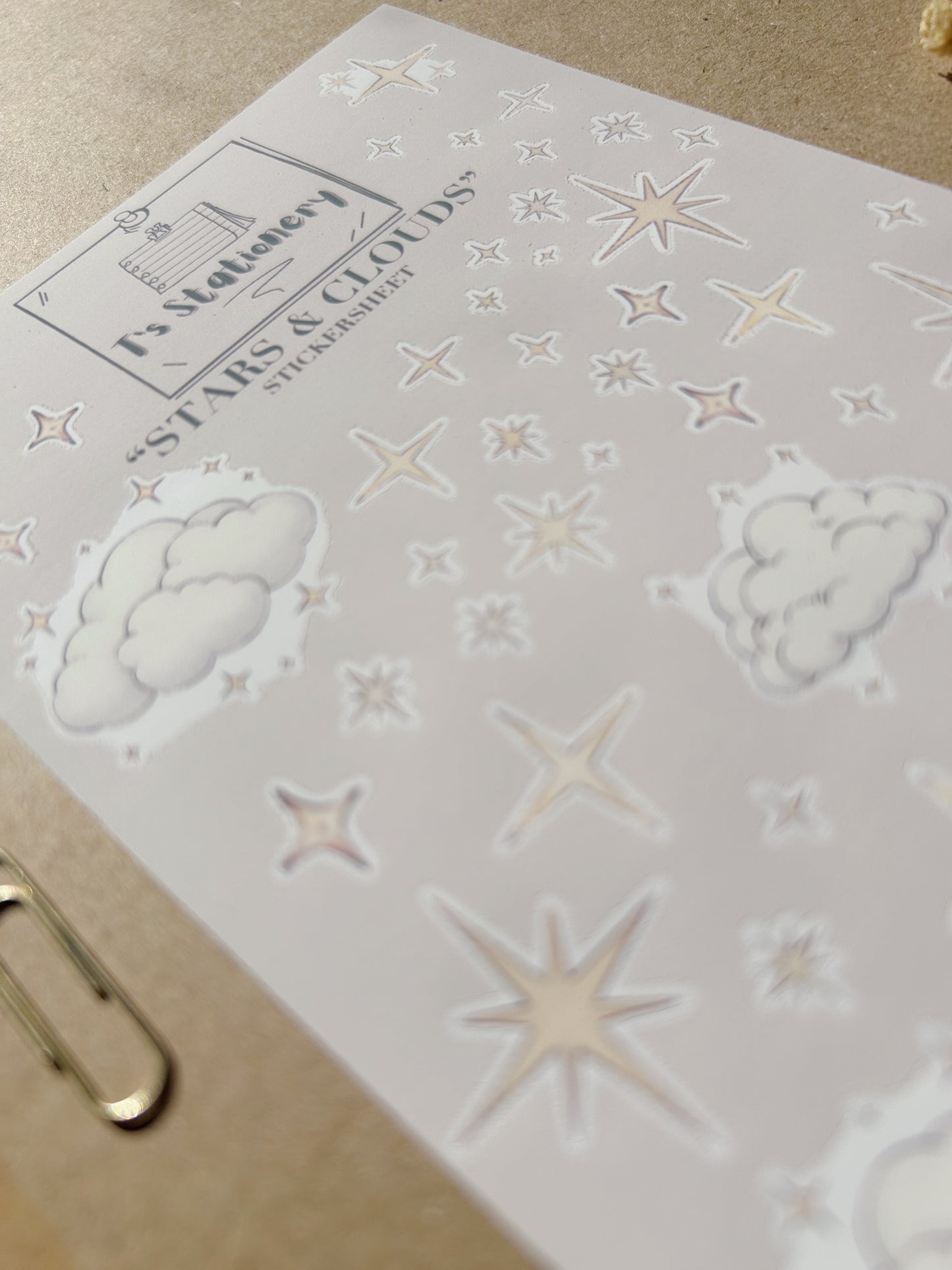 "Stars & Clouds"  Sticker Sheet