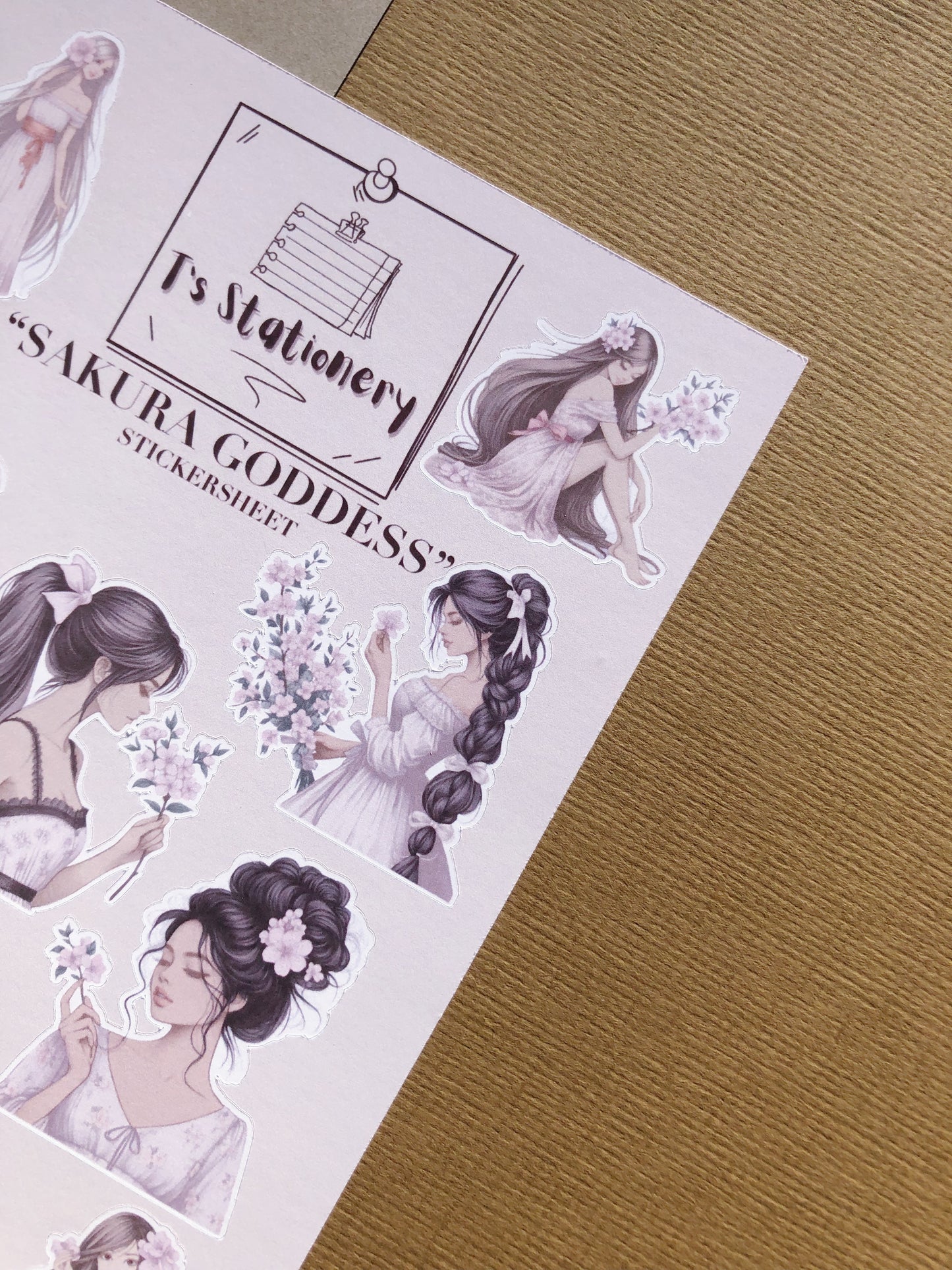"Sakura Goddess" Sticker Sheet