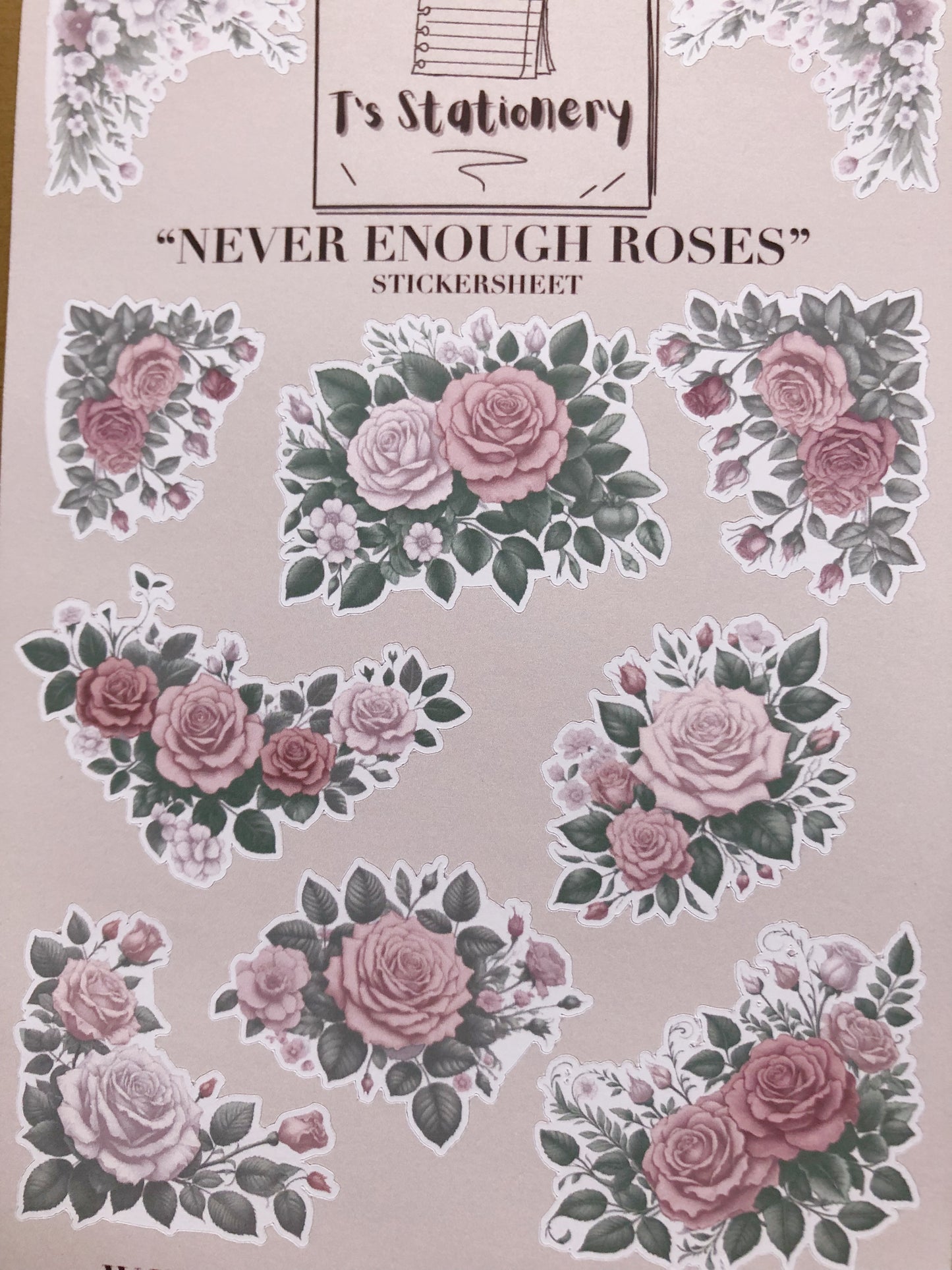 "Never Enough Roses" Sticker Sheet