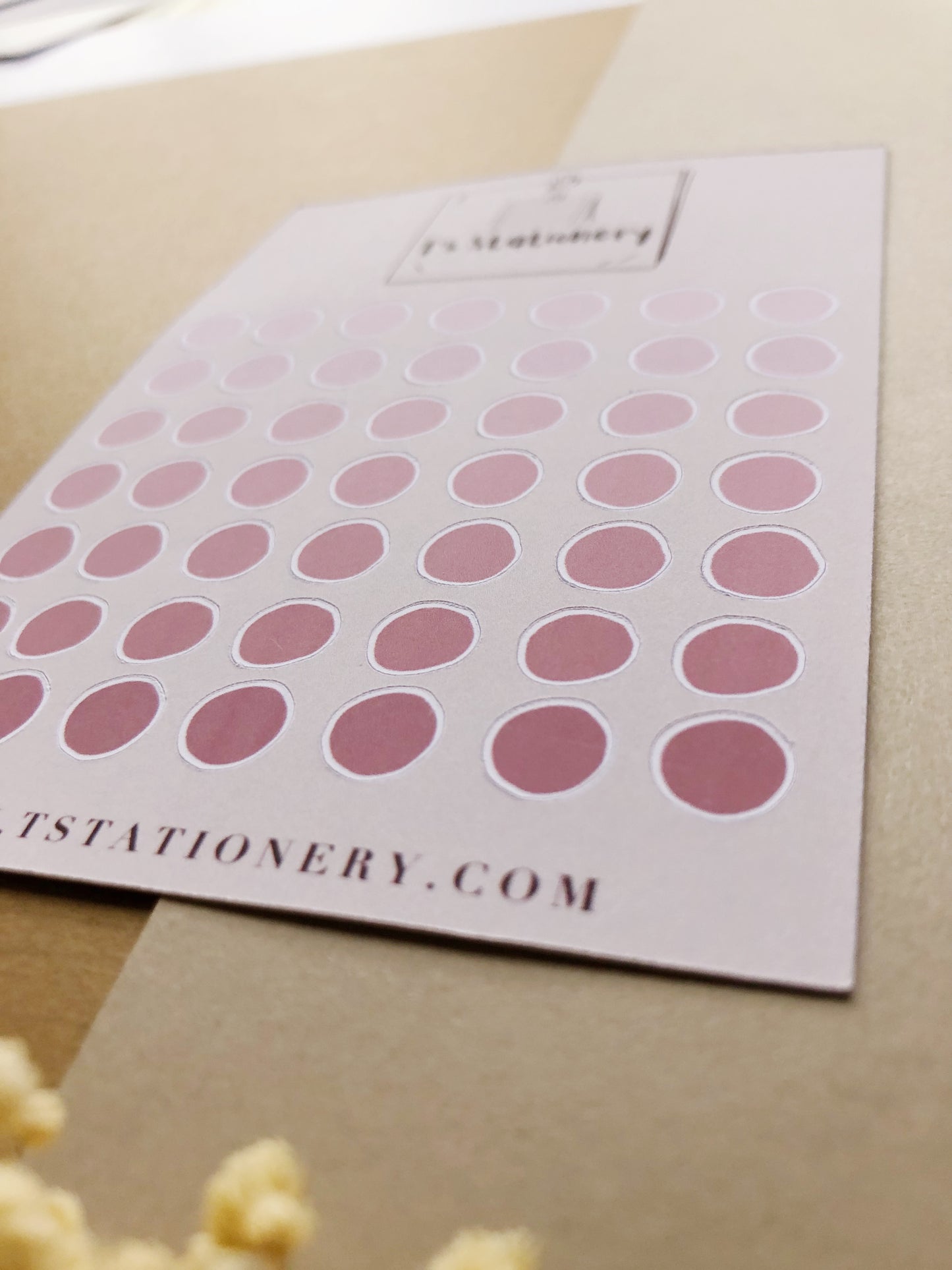 "Rose Dots" Mini Sticker Sheet