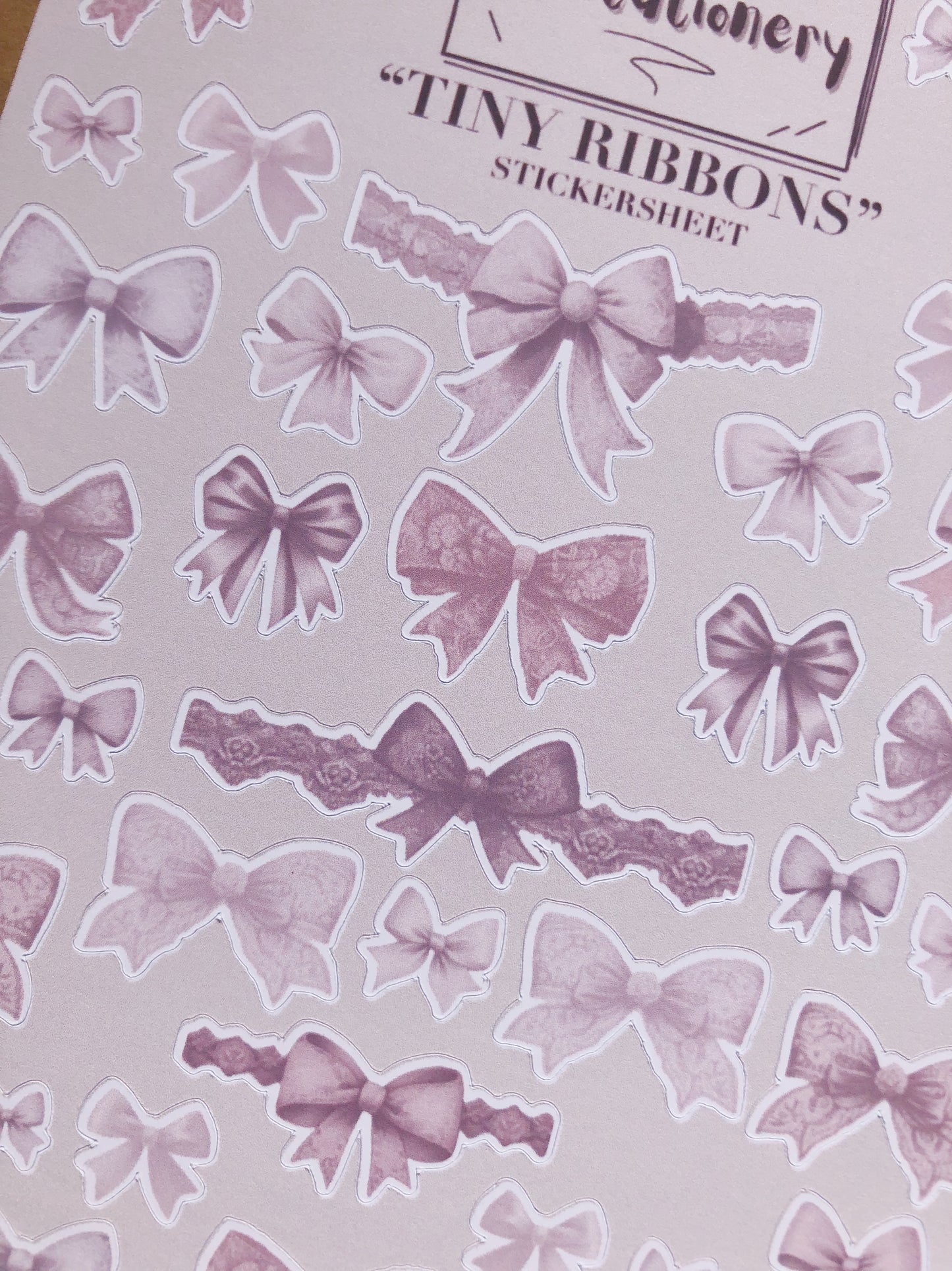 "Tiny Coquette Ribbons" Sticker Sheet