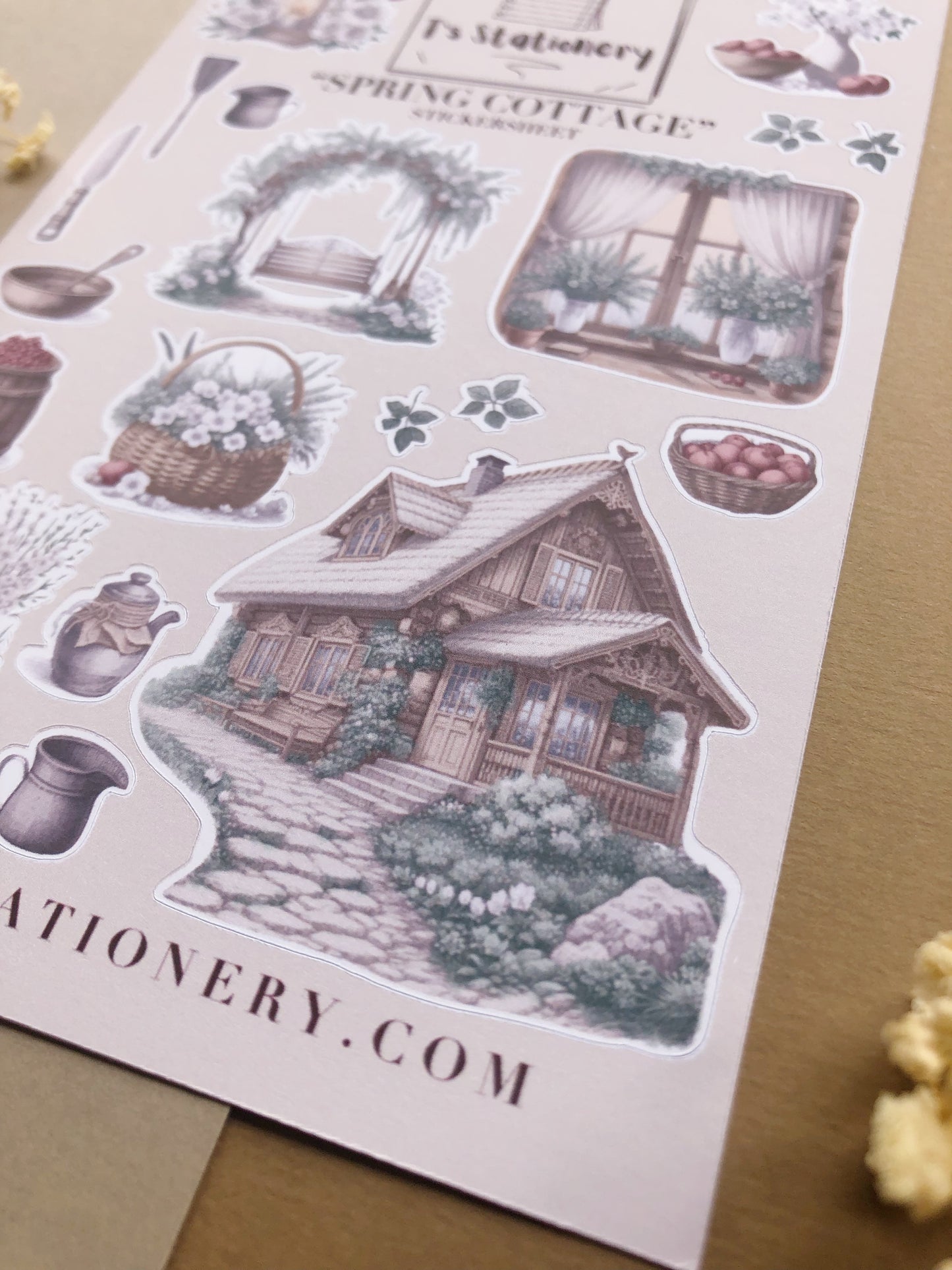 "Spring Cottage" Sticker Sheet