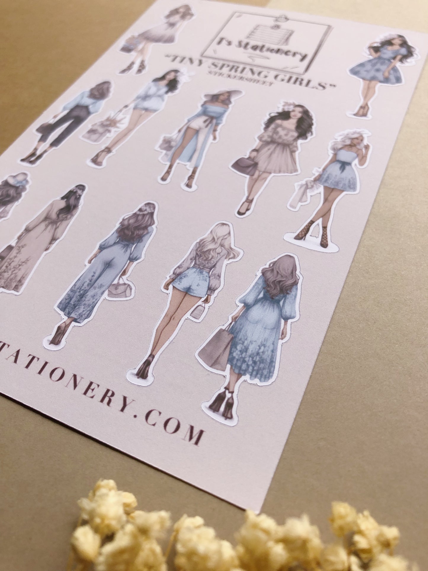 "Tiny Spring Girls" Sticker Sheet