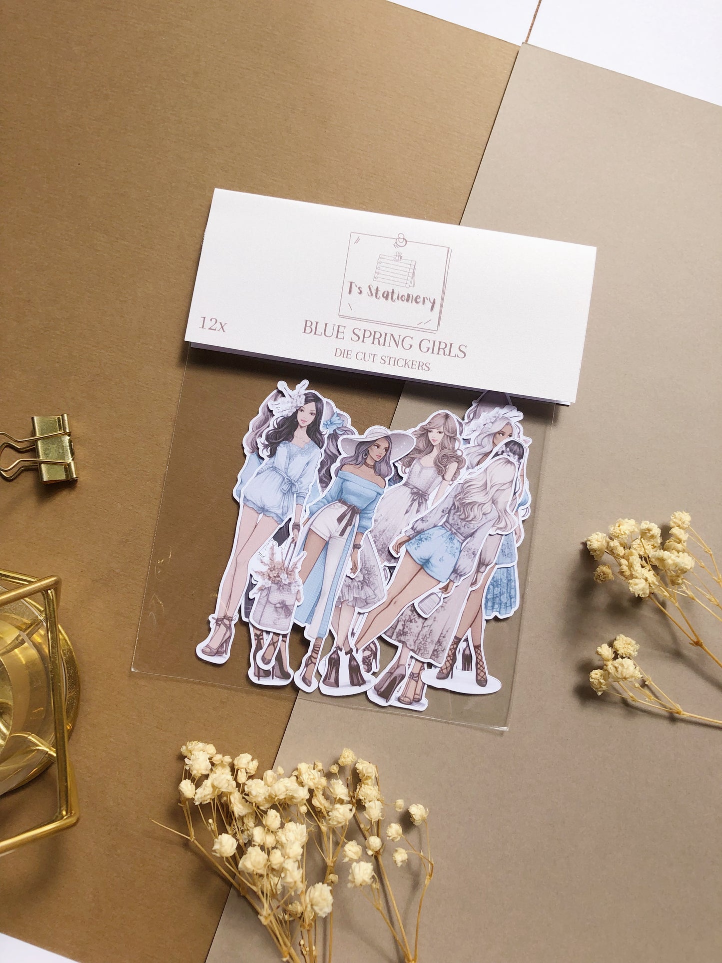 "Blue Spring Girls" Die Cut Sticker Pack