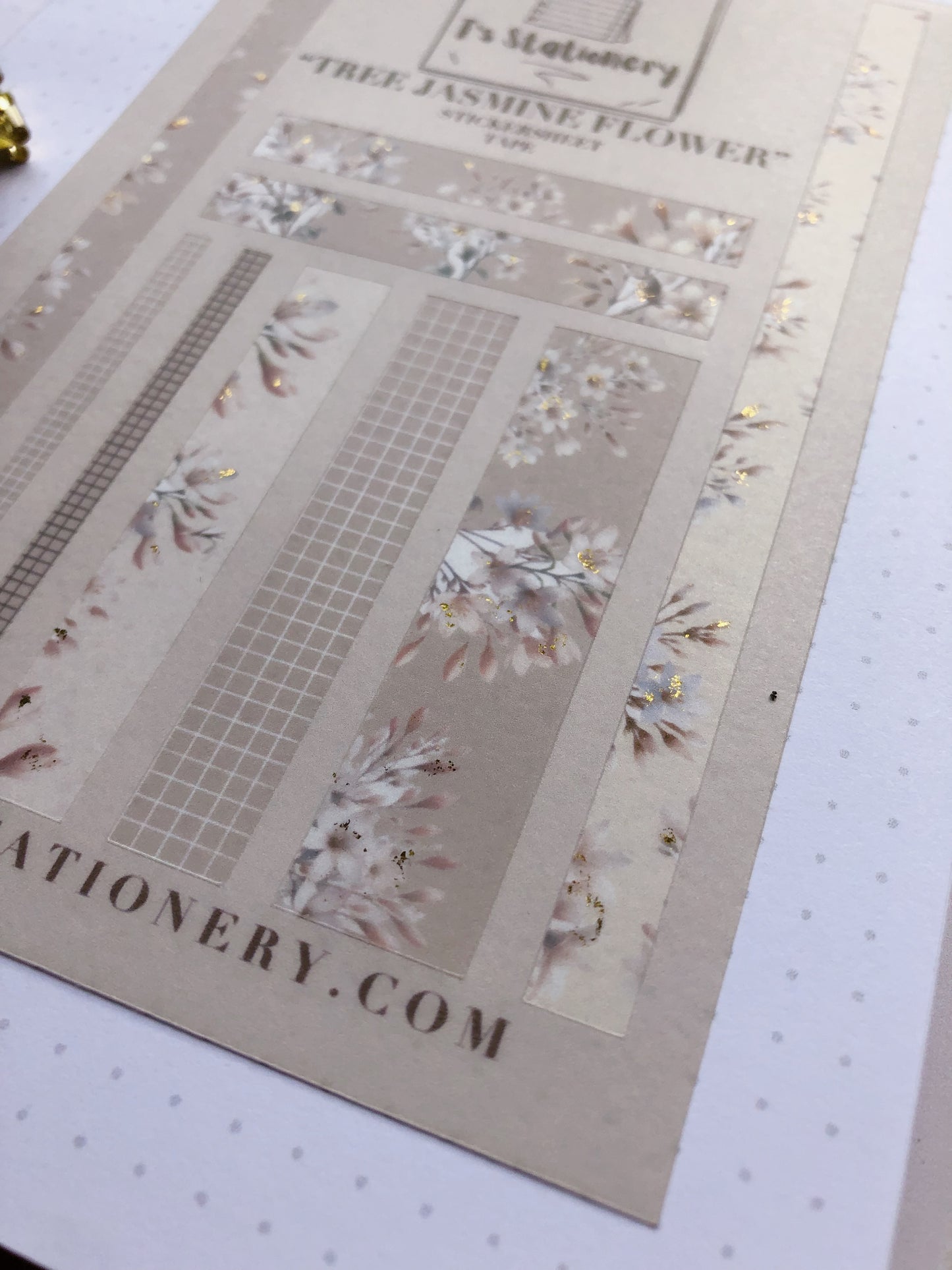 "Tree Jasmine Flower" Sticker Sheet Tape (WASHI)