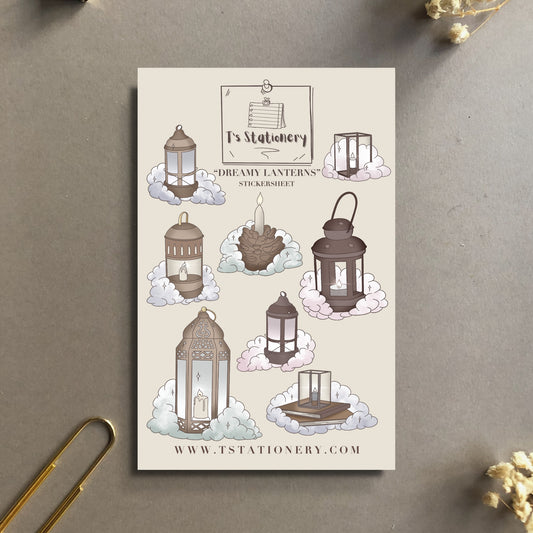 "Dreamy Lanterns"  Sticker Sheet