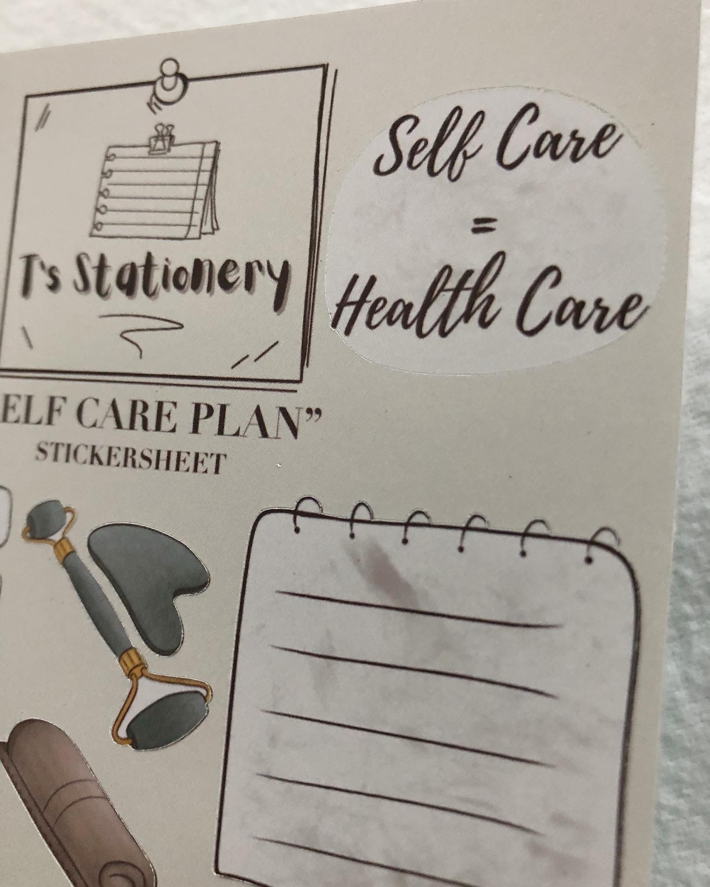 "Self Care Plan" Planner Stickers